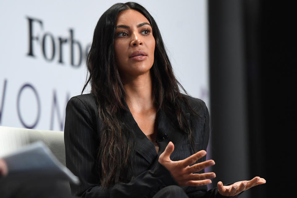 Sorry: Kim Kardashian has apologised: Angela Weiss/AFP/Getty