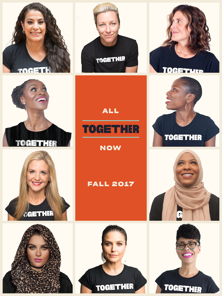 Headshots of the speakers for the 2017 Together tour with the words "All Together Now Fall 2017"