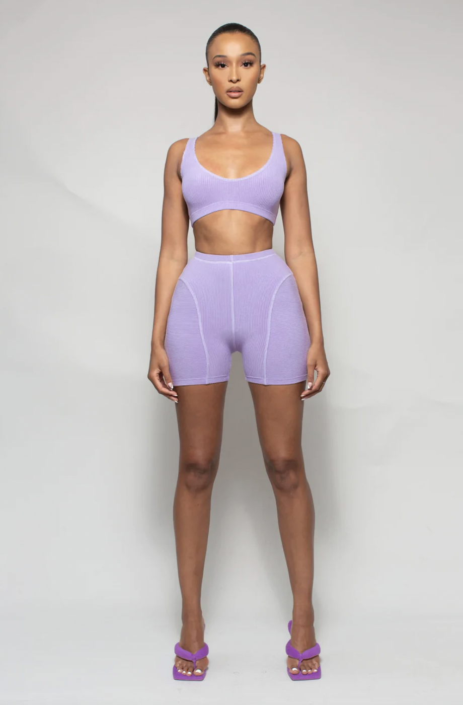 WMNS Wear Luna Lilac Ribbed Two-Piece Set