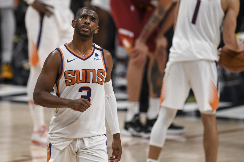 DENVER, CO - JUNE 13: Chris Paul (3) of the Phoenix Suns during the fourth quarter of Phoenix