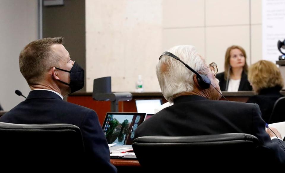 <div class="inline-image__caption"><p>Paul Flores (left) and Ruben Flores (right) listen to testimony from a DNA expert during their trial.</p></div> <div class="inline-image__credit">Laura Dickinson/San Luis Obispo Tribune/Tribune News Service via Getty Images</div>