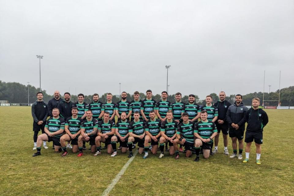 The Lymm RFC squad that travelled for Saturday's season opener at Hull Ionians <i>(Image: Contributed)</i>