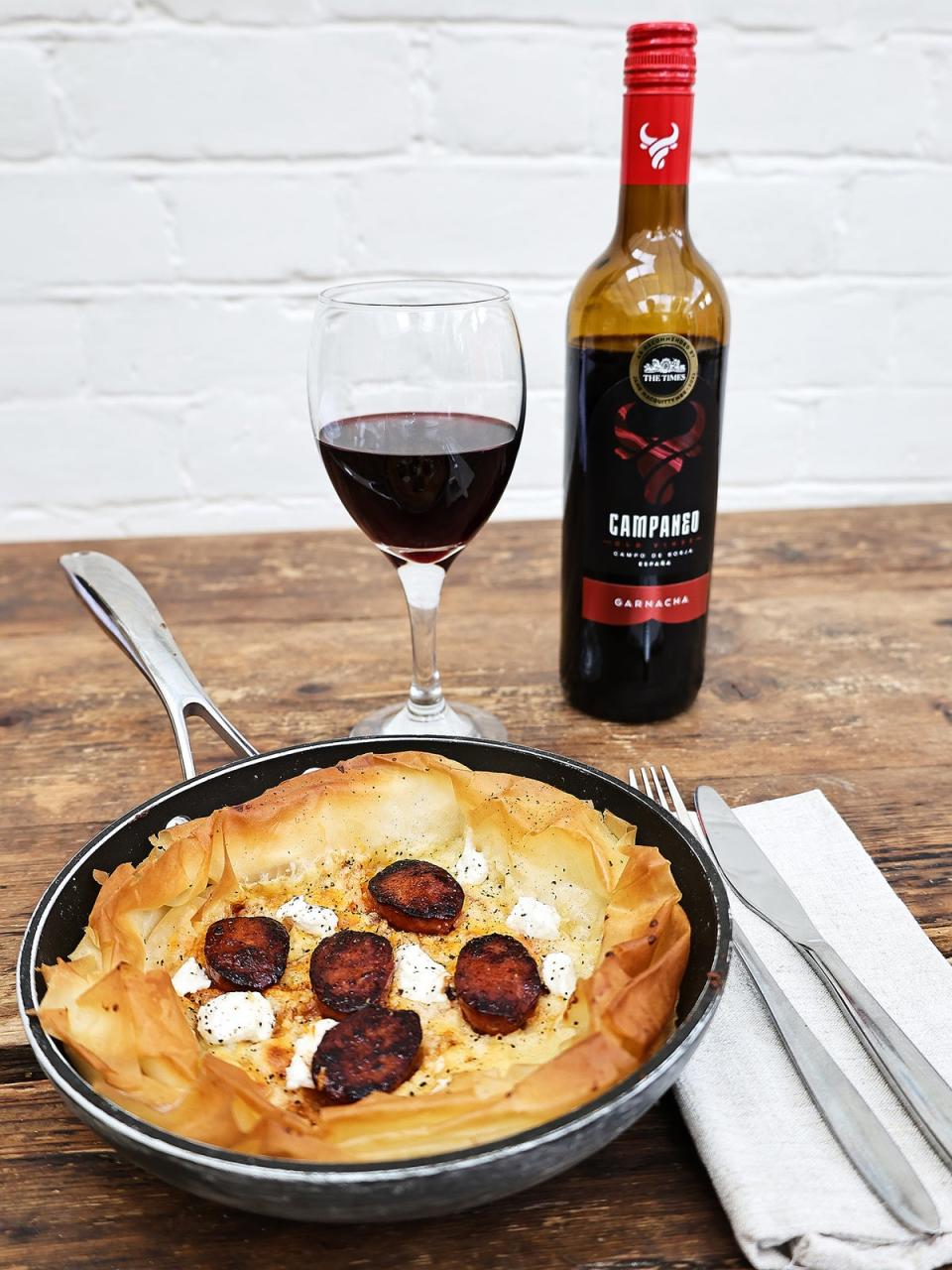 A heartier type of tart that washes down well with a grenache (Campaneo)