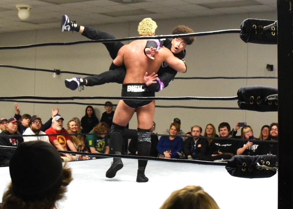 Wrestlers from Insane Wrestling Revolution held an event for about 300 people at the Ottawa County Fairgrounds on Wednesday. Reception was so positive they will return in May.