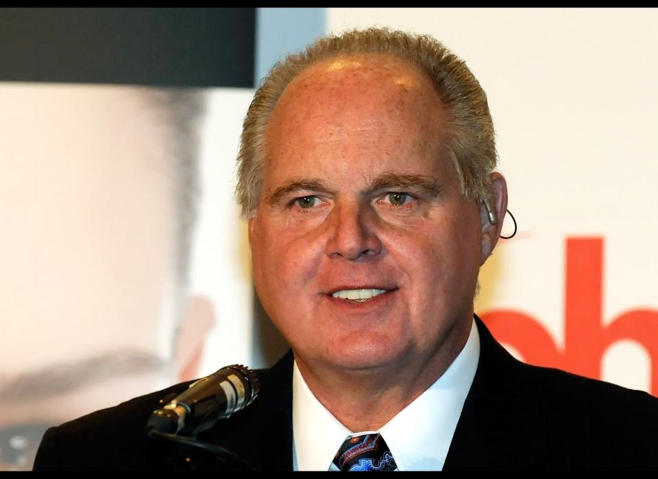 LAS VEGAS - JANUARY 27:  Radio talk show host and conservative commentator Rush Limbaugh, one of the judges for the 2010 Miss America Pageant, speaks during a news conference for judges at the Planet Hollywood Resort & Casino January 27, 2010 in Las Vegas, Nevada. The pageant will be held at the resort on January 30, 2010.  (Photo by Ethan Miller/Getty Images)