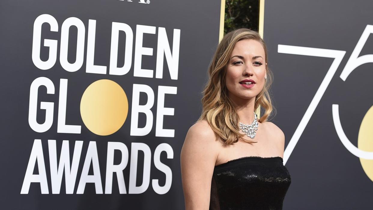 Yvonne Strahovski freut sich über einen Jungen. Foto: Jordan Strauss/Invision/AP