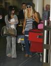 <p>A sweatsuit-clad Kim Kardashian and Paris Hilton arrive in Sydney, Australia in December 2006. </p>