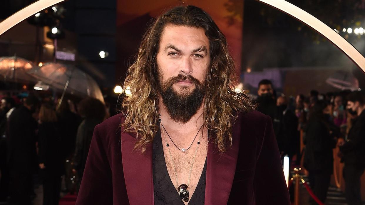 Jason Momoa attends the UK Special Screening of "Dune" at Odeon Luxe Leicester Square on October 18, 2021 in London, England