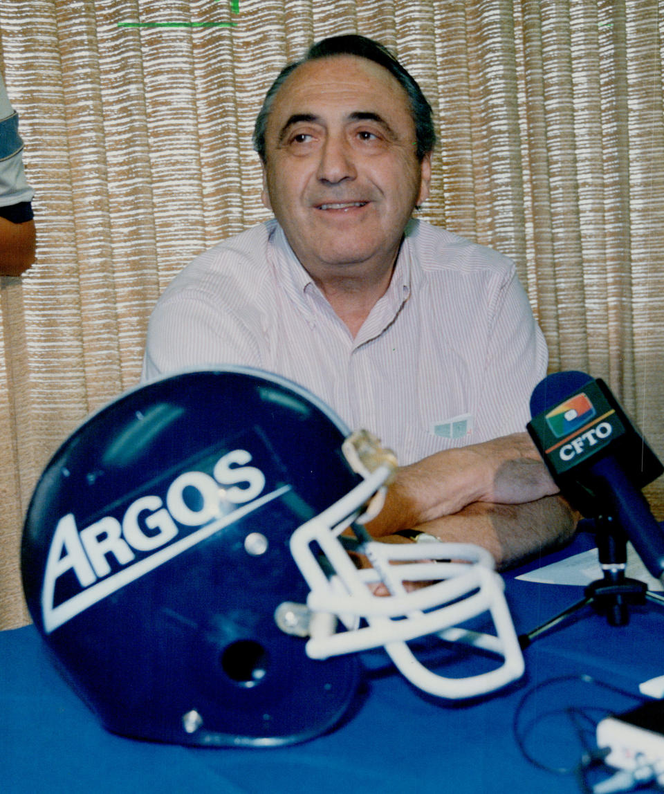 July 10, 1989: Former Argos owner Harry Ornest, who confirmed that ther season opener won't be blacked out, says this policy will continue whenever the SkyDome is 85 per cent filled. (Photo by Doug Griffin/Toronto Star via Getty Images)