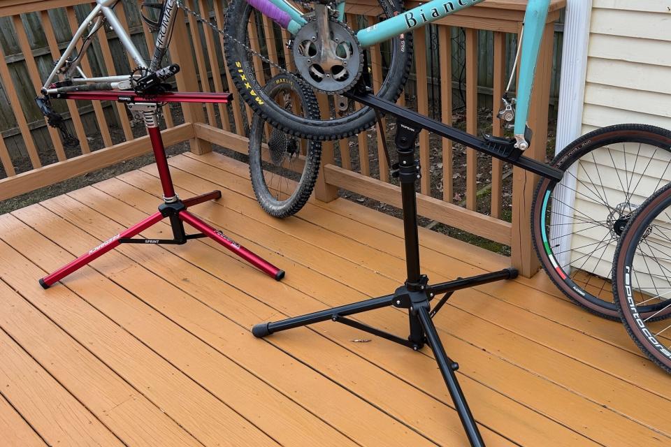 Comparing the ToPeak Prepstand X and the Feedback Sports Sprint bike repairs stands