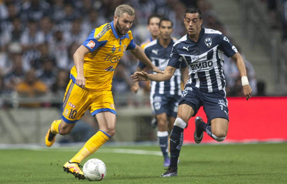 Rogelio Funes Mori y André Pierre Gignac han sido los delanteros más importantes de la década. (Foto: JULIO CESAR AGUILAR FUENTES/AFP via Getty Images)