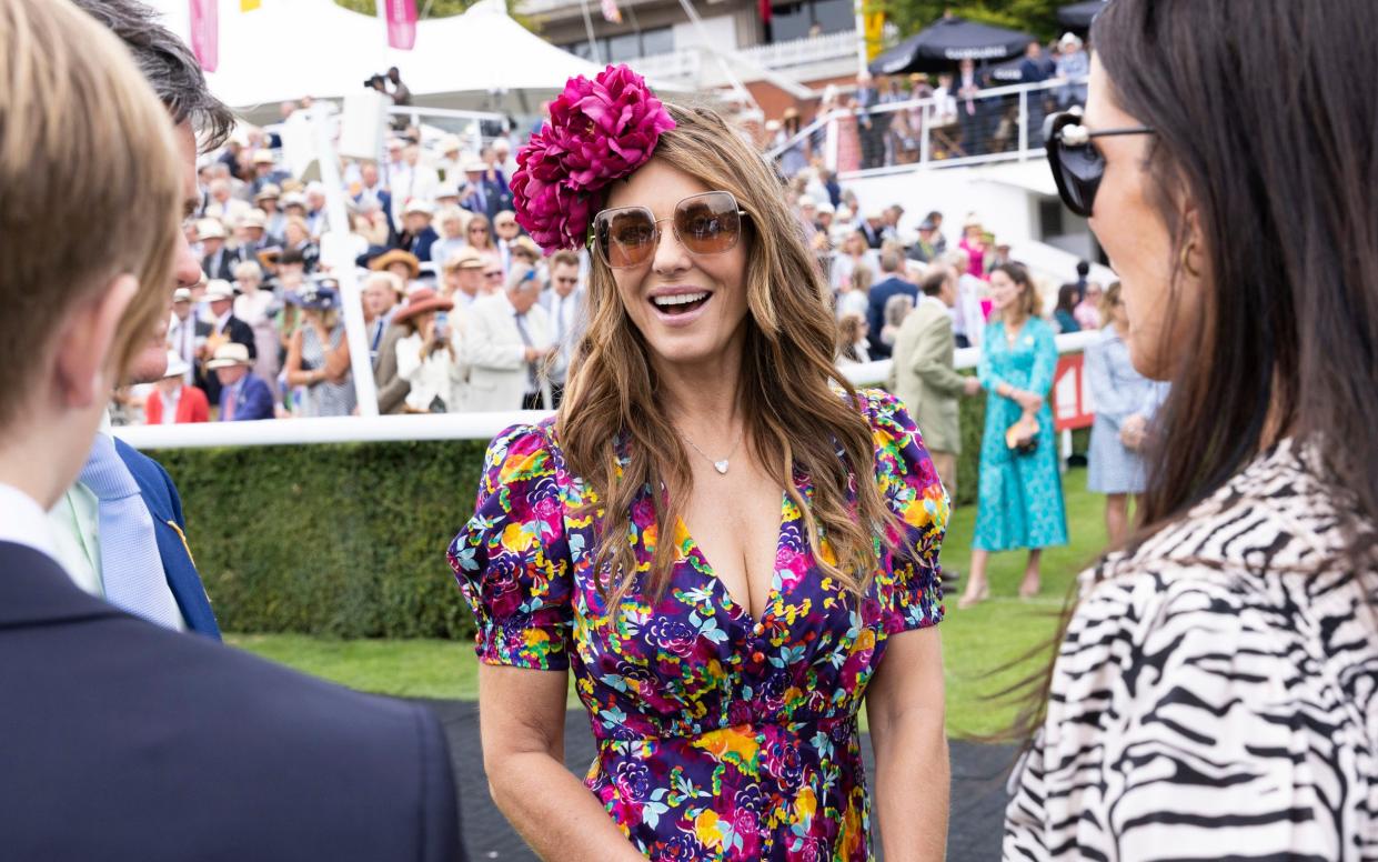 liz hurley Qatar Goodwood Festival - Matt Alexander/PA