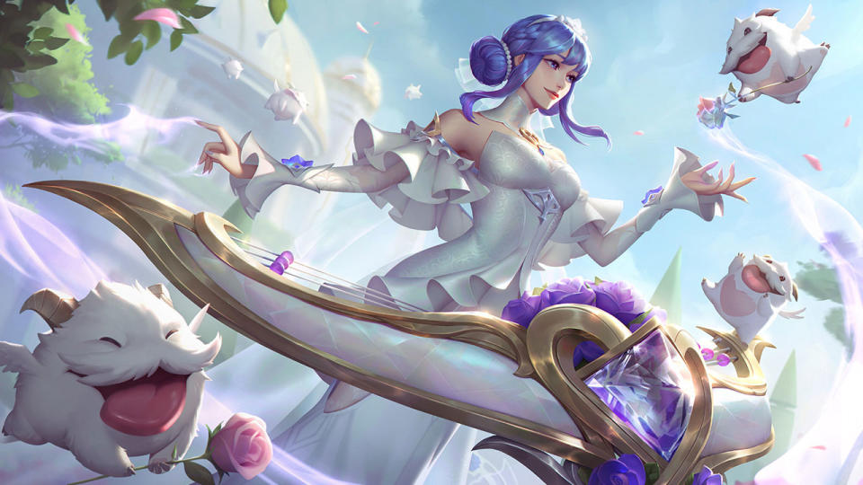 The Crystal Rose skin for Sona is just one among many new skins coming to League of Legends: Wild Rift in patch 2.6. (Photo: Riot Games)