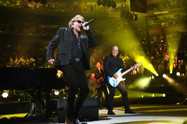 Billy Joel and Axl Rose perform at MSG on July 25, 2024 - Credit: Getty Images