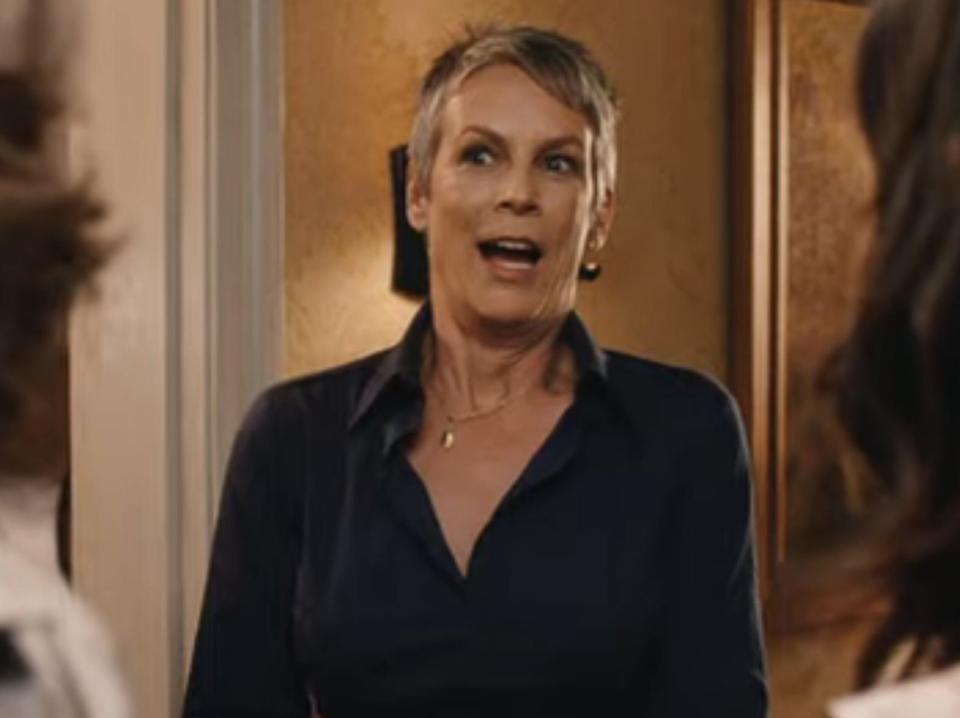 Gail looking surprised as she welcomes people into her home in you again