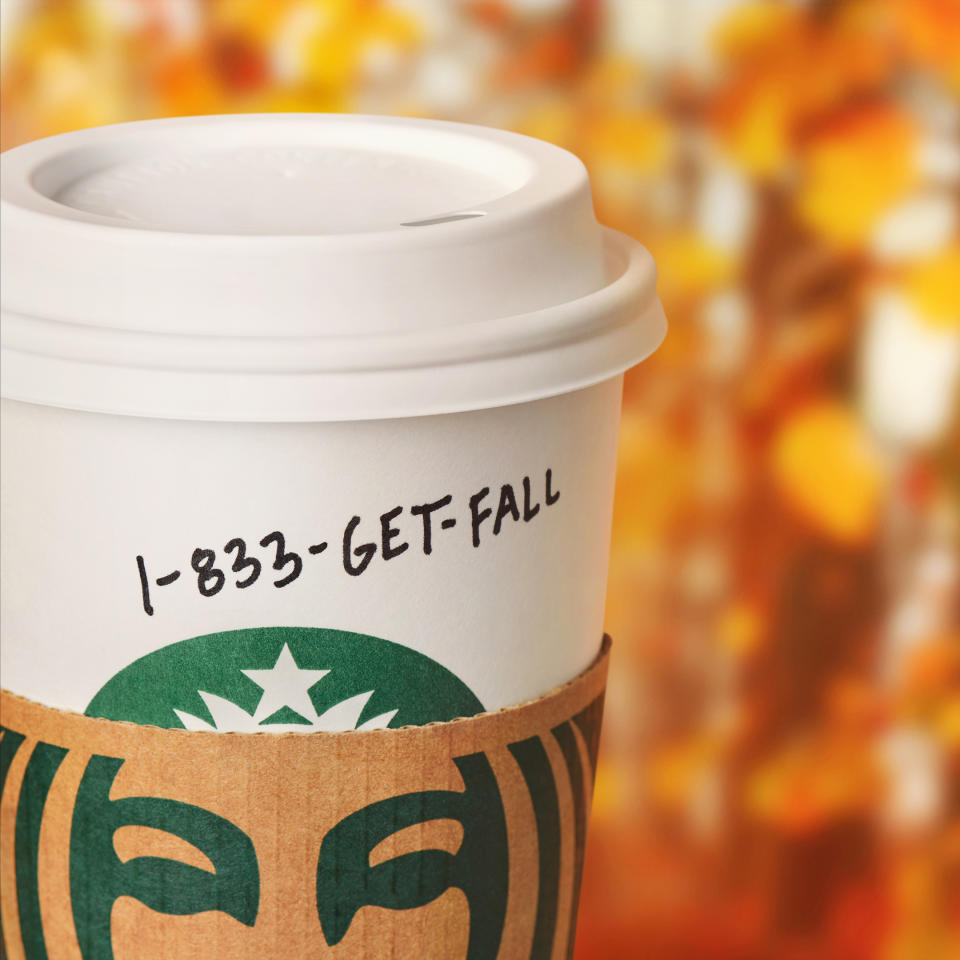 Starbucks wants PSL fans to get in the fall spirit with its first ever hotline. (Starbucks)
