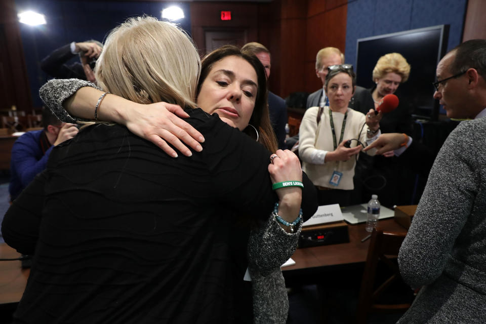 Alex Jones has falsely accused parents of the children killed at Sandy Hook Elementary School, like Francine Wheeler (above), of being "crisis actors." He has encouraged his supporters to harass them to the point that they cannot visit their children's graves. (Photo: Chip Somodevilla via Getty Images)