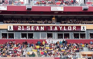 Jackie Taylor Takes In Sean Taylor Pregame Tribute