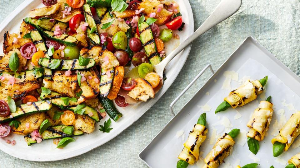 Grilled Baby Zucchini-and-Tomato Salad