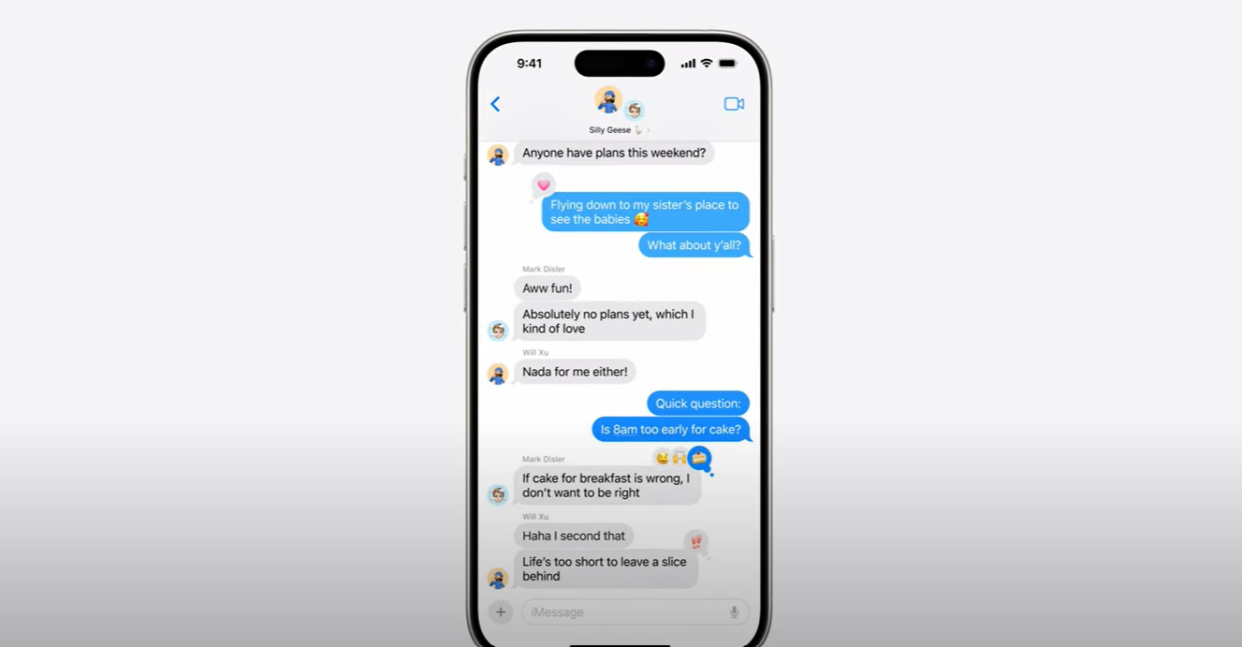 Apple's new "tapback" reaction feature coming with iOS18.