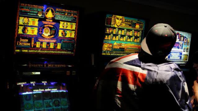 The 21-year-old man allegedly doused 40 pokies in petrol before setting them alight. Source: AAP