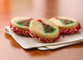 Christmas Tree Sandwich Cookies