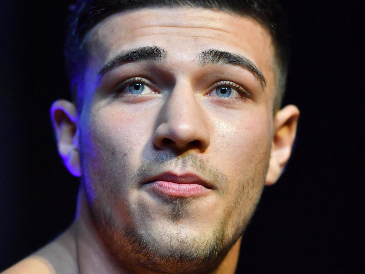 Tommy Fury during the weigh in: PA Archive/PA Images