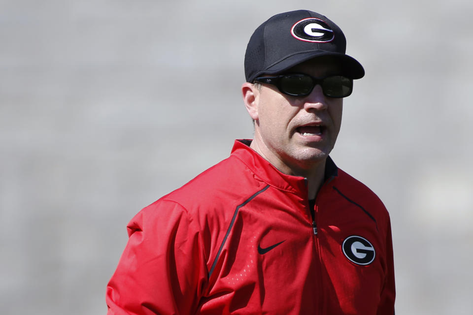 Georgia assistant James Coley has been promoted to offensive coordinator. (Joshua L. Jones/Athens Banner-Herald via AP)