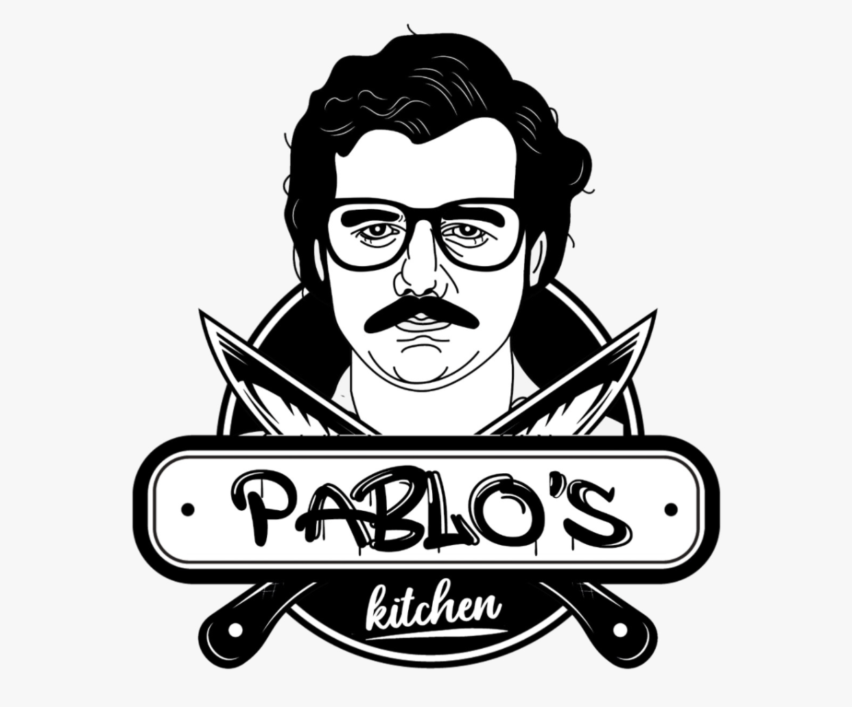 The logo of Pablo's Kitchen bears an image of notorious Colombian drug lord and narcoterrorist Pablo Emilio Escobar Gaviria, whose life story was glamourised in the American crime drama television series Narcos. (PHOTO: Facebook/Pablos Kitchen)