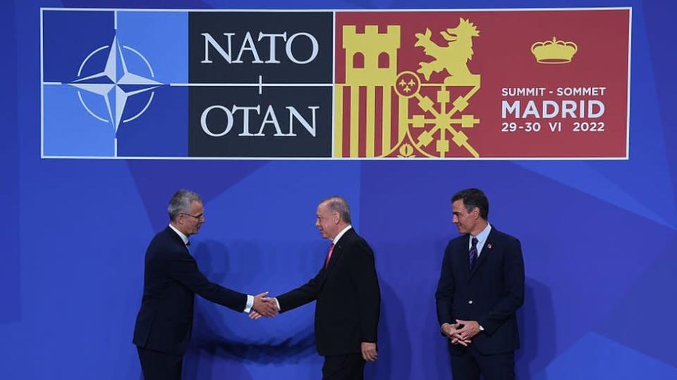 Erdogan en la cumbre de la OTAN la semana pasada en Madrid