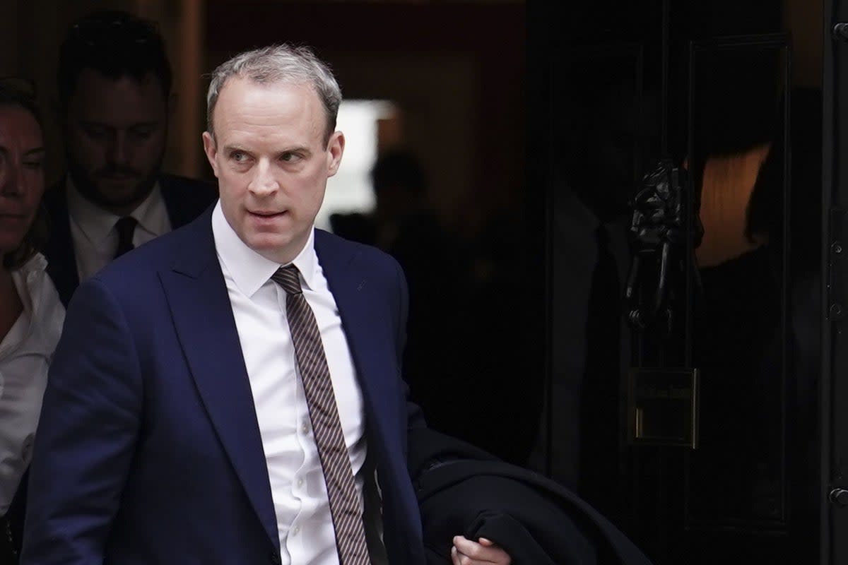 Former deputy prime minister Dominic Raab (Jordan Pettitt/PA) (PA Wire)