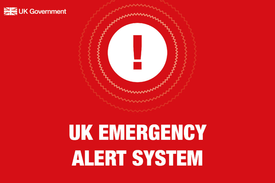 The emergency phone alert will take place at 3pm on Sunday, 23 April. (Gov.uk)