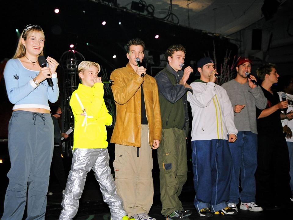 Aaron Carter and N*Sync attend the 1999 Big Help Concert