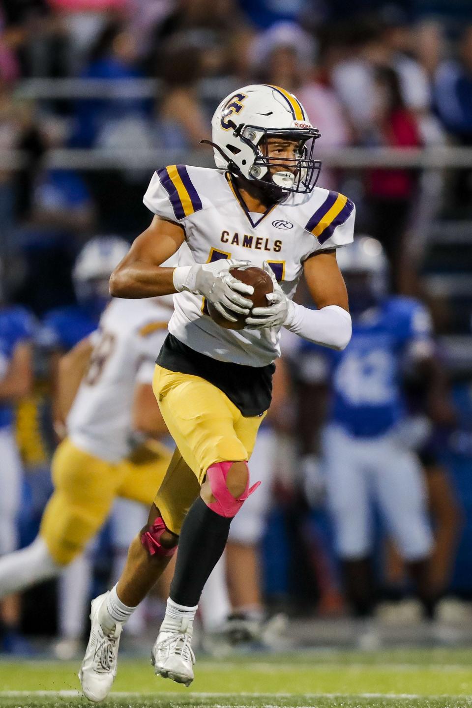 Campbell County wide receiver and defensive back Garyn Jackson (14) will play a crucial role on both sides of the ball for the Camels in 2024.