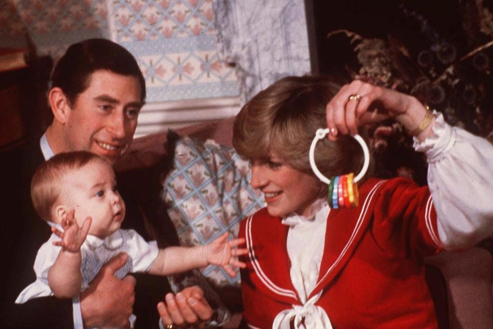 Diana and Charles with baby Prince William (AP)