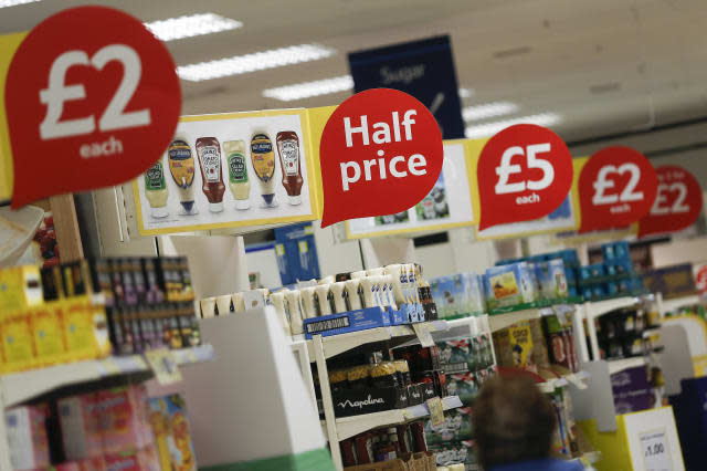 Retail Operations Inside A Tesco Extra Supermarket