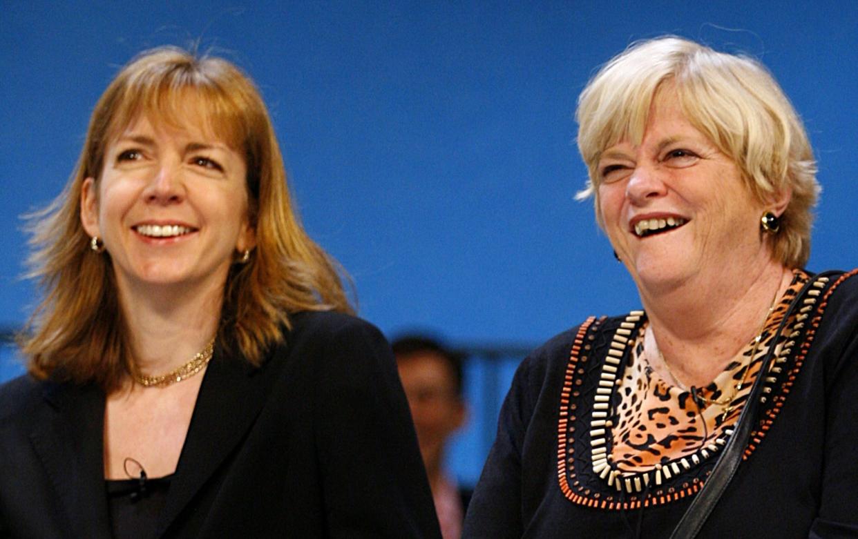 (L-R) Entrepreneur, Rachel Elnaugh and Ann Widdecombe, MP for Maidstone and The Weald.   (Photo by Chris Ison - PA Images/PA Images via Getty Images)