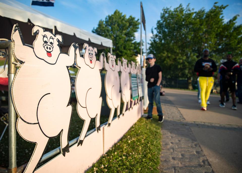 Scenes from the annual Memphis in May World Championship Barbecue Cooking Contest at Tom Lee Park on Wednesday May 12, 2021.