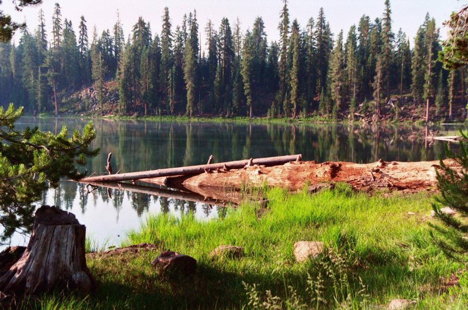 Hikers can visit Echo Lake in Lassen National Forest.