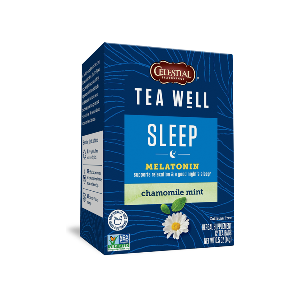 <p><a href="https://celestialseasonings.com/products/teawell-organic-sleep" rel="nofollow noopener" target="_blank" data-ylk="slk:Shop Now;elm:context_link;itc:0;sec:content-canvas" class="link ">Shop Now</a></p><p>TeaWell Sleep</p><p>celestialseasonings.com</p><p>$4.49</p>