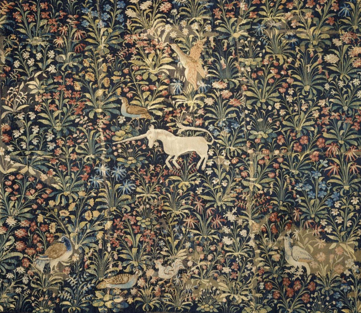 <span>Horn of plenty … a tapestry fragment from Flanders, c1500.</span><span>Photograph: Victoria and Albert Museum</span>
