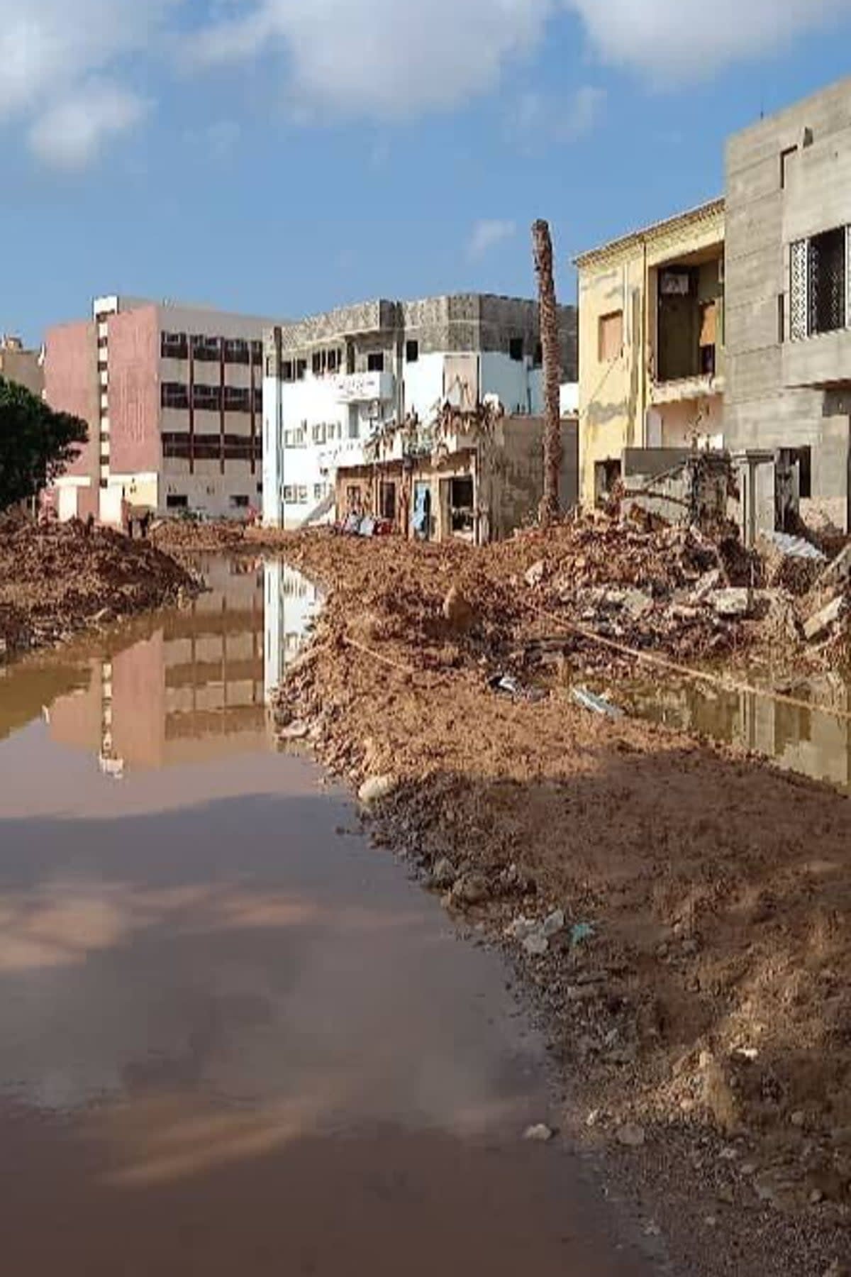 An area of Derna as the floodwaters recede (Hamdi Burwag)