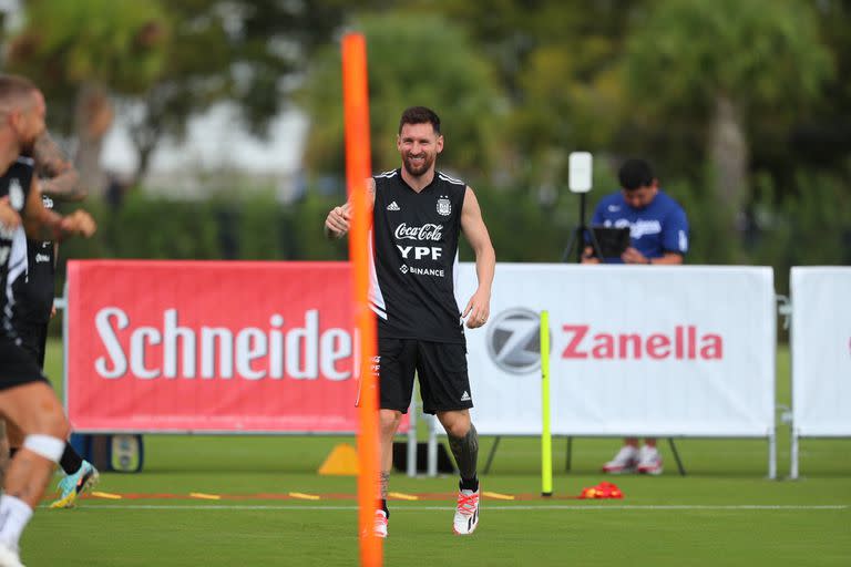 Lionel Messi y la selección, en la previa de los amistosos en EEUU.