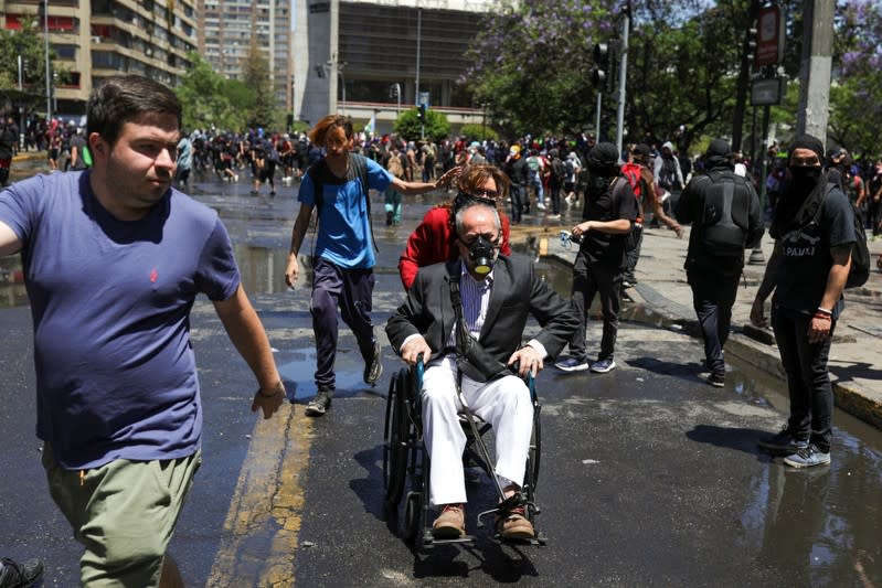 Protest against Chile's government in Santiago