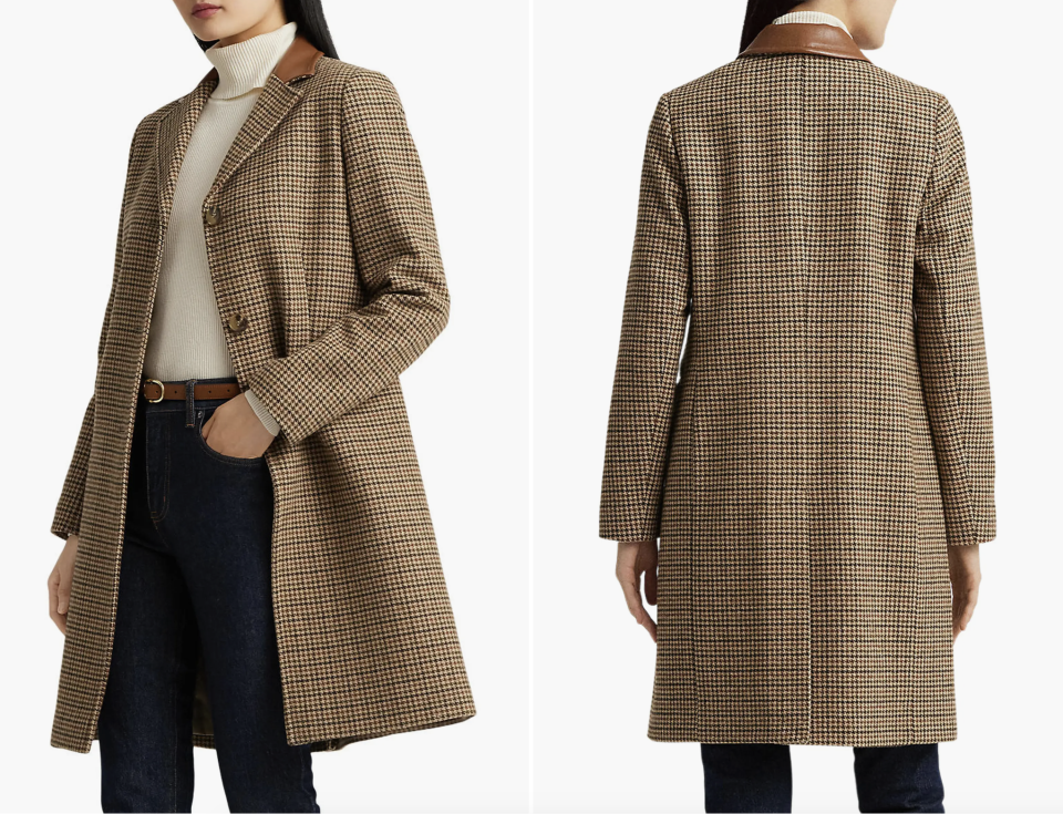 Lauren Ralph Lauren Houndstooth Coat (Photo Credit: Nordstrom)