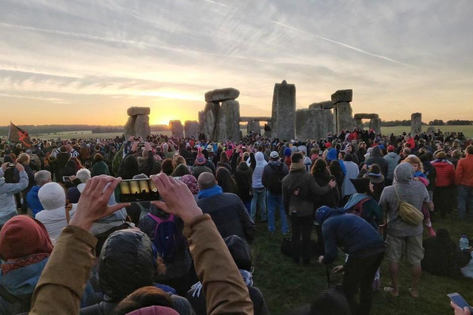 Revellers welcome in the longest day of the year at Stonehenge (English Heritage/Twitter)