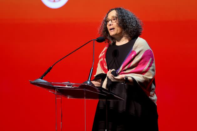 Tricia Rose speaks onstage at the 2022 Embrace Ambition Summit, hosted by the Tory Burch Foundation at Jazz at Lincoln Center on June 14, 2022 in New York City. 