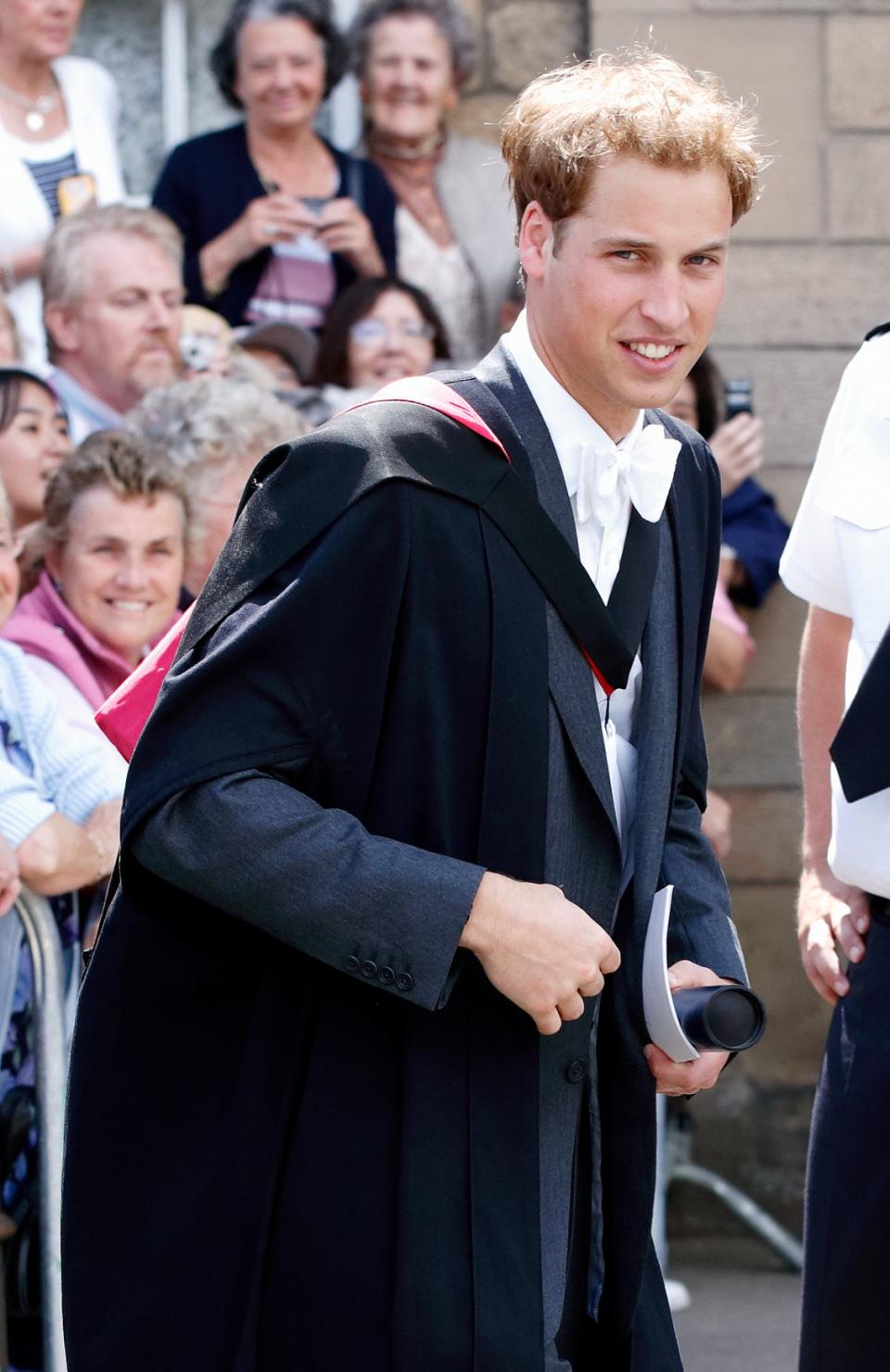 Photograph of Prince William on his graduation day