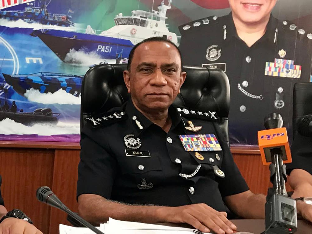 Johor police chief Datuk Mohd Khalil Kader Mohd assured the public that police are still actively continuing to track down the remainder of 56 missing person cases that mainly involved those aged below 18. — Picture by Ben Tan