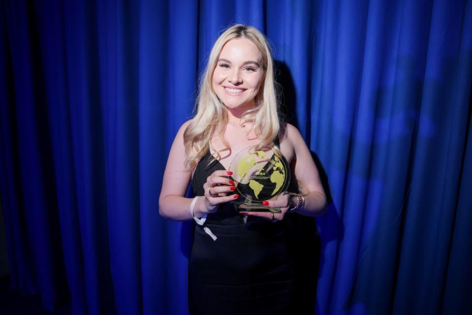 holly ramsay holding award wiba awards cannes